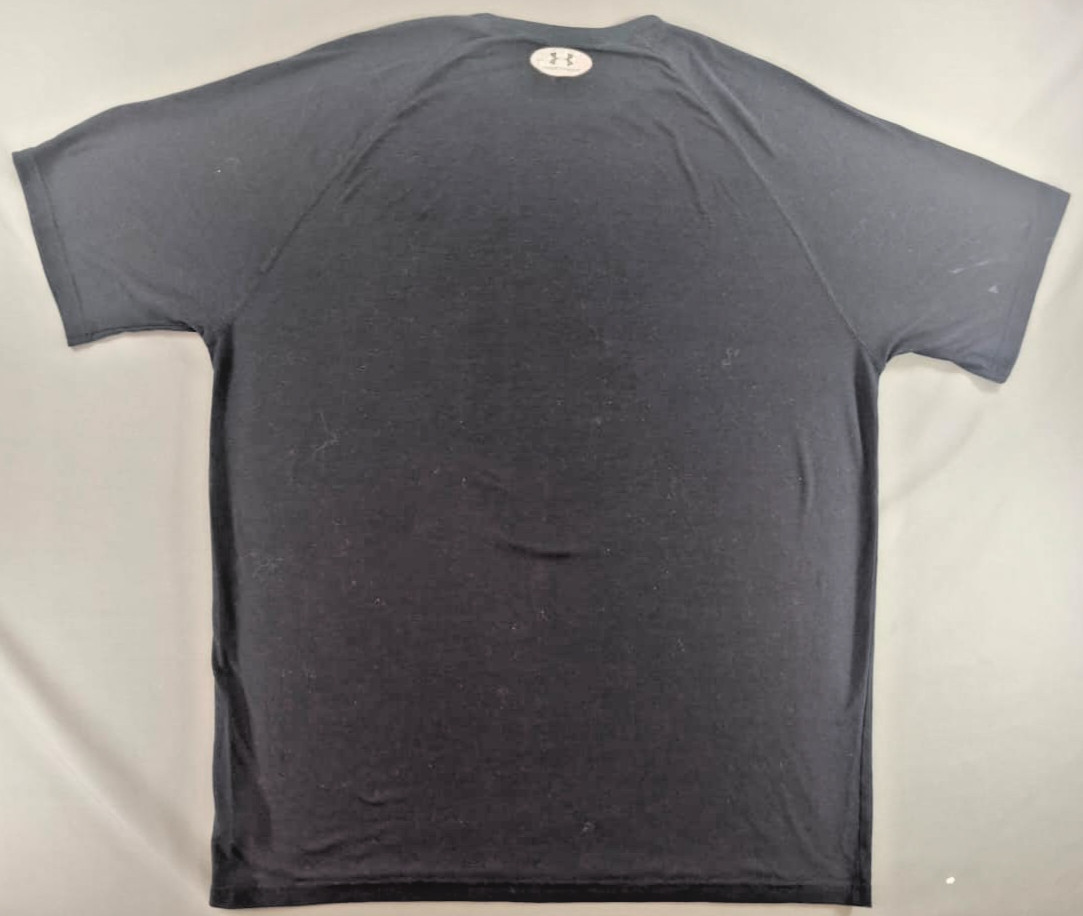 Under Armour HeatGear Black Athletic Shirt Mens Large UA Compression Workout LG gallery