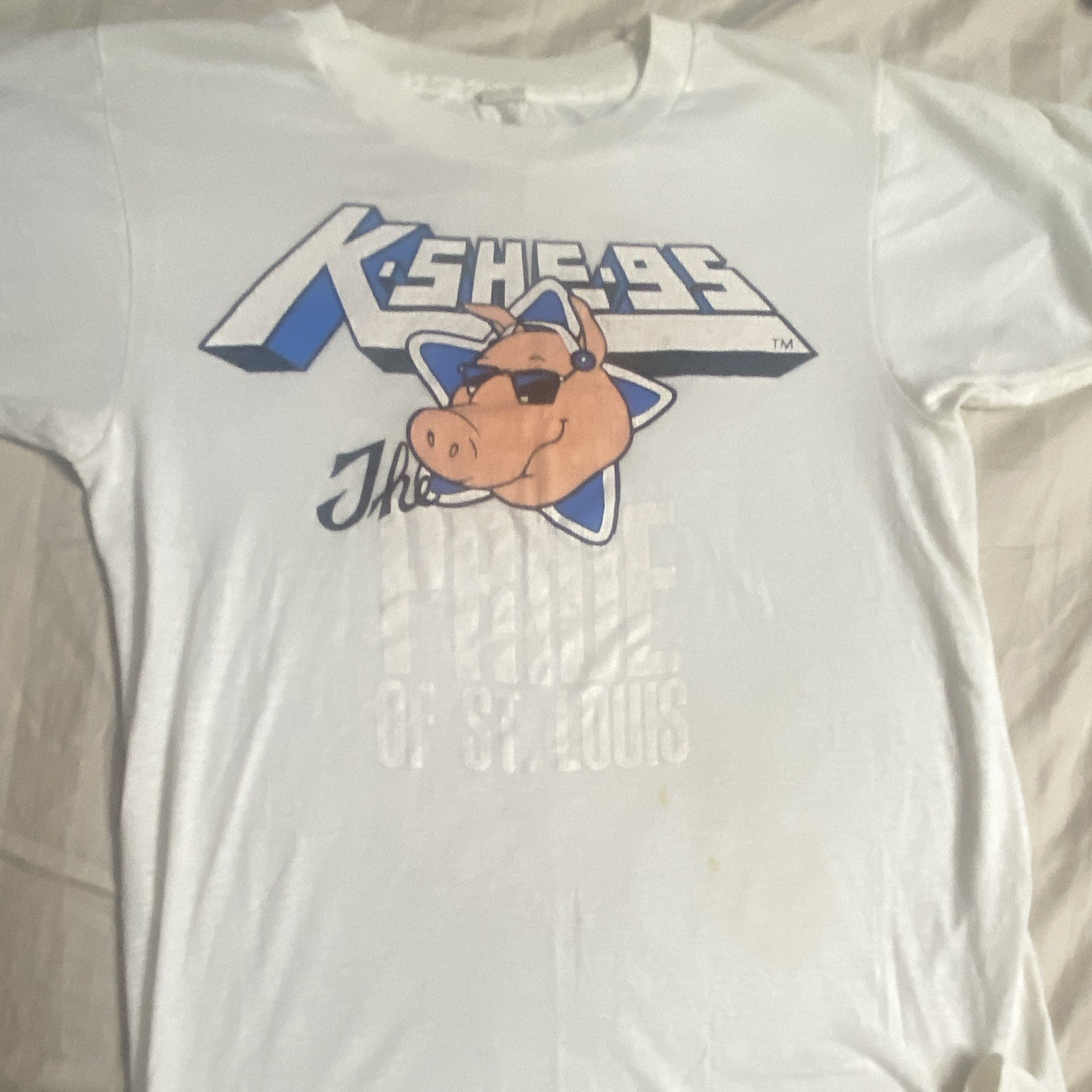 Men's White Graphic Print Crew Neck Short Sleeve Cotton Knit T-Shirt Size S gallery