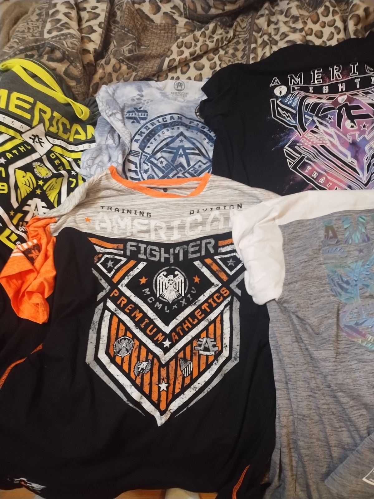 American Fighter Lot Of 5 Short Sleeve Shirt 3-4XL 2- 5XL MMA