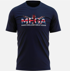 Mens MEGA T-Shirt Union Jack Make England Great Again Patriotic Pride Tee