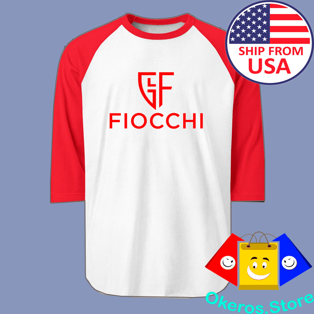 Fiocchi Rifles Guns Firearms Men’s Raglan White Red Size S to 2XL