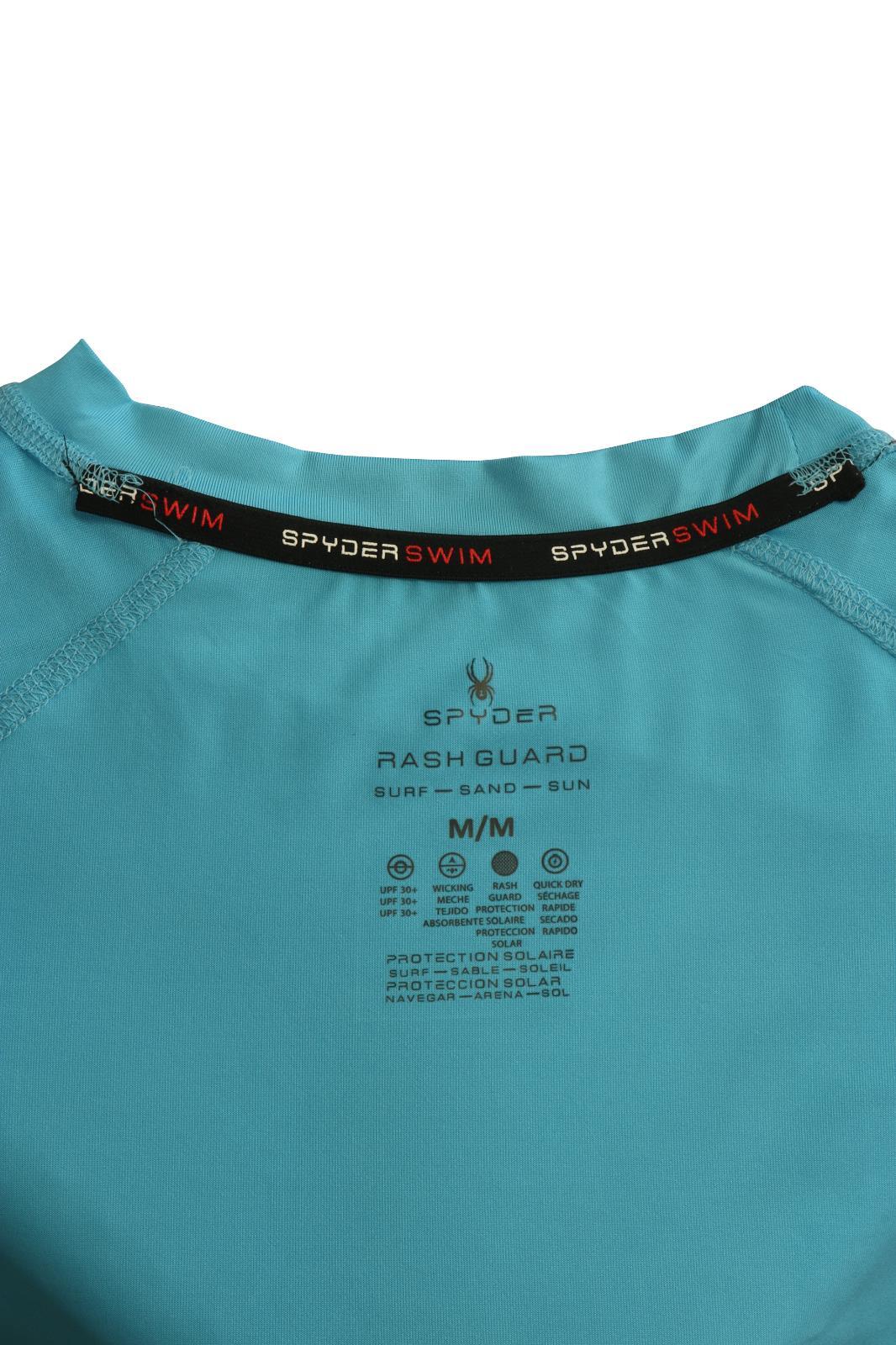 Spyder Men's T-Shirt Aqua Blue UPF30+ Rash Guard L/S (S01A) gallery
