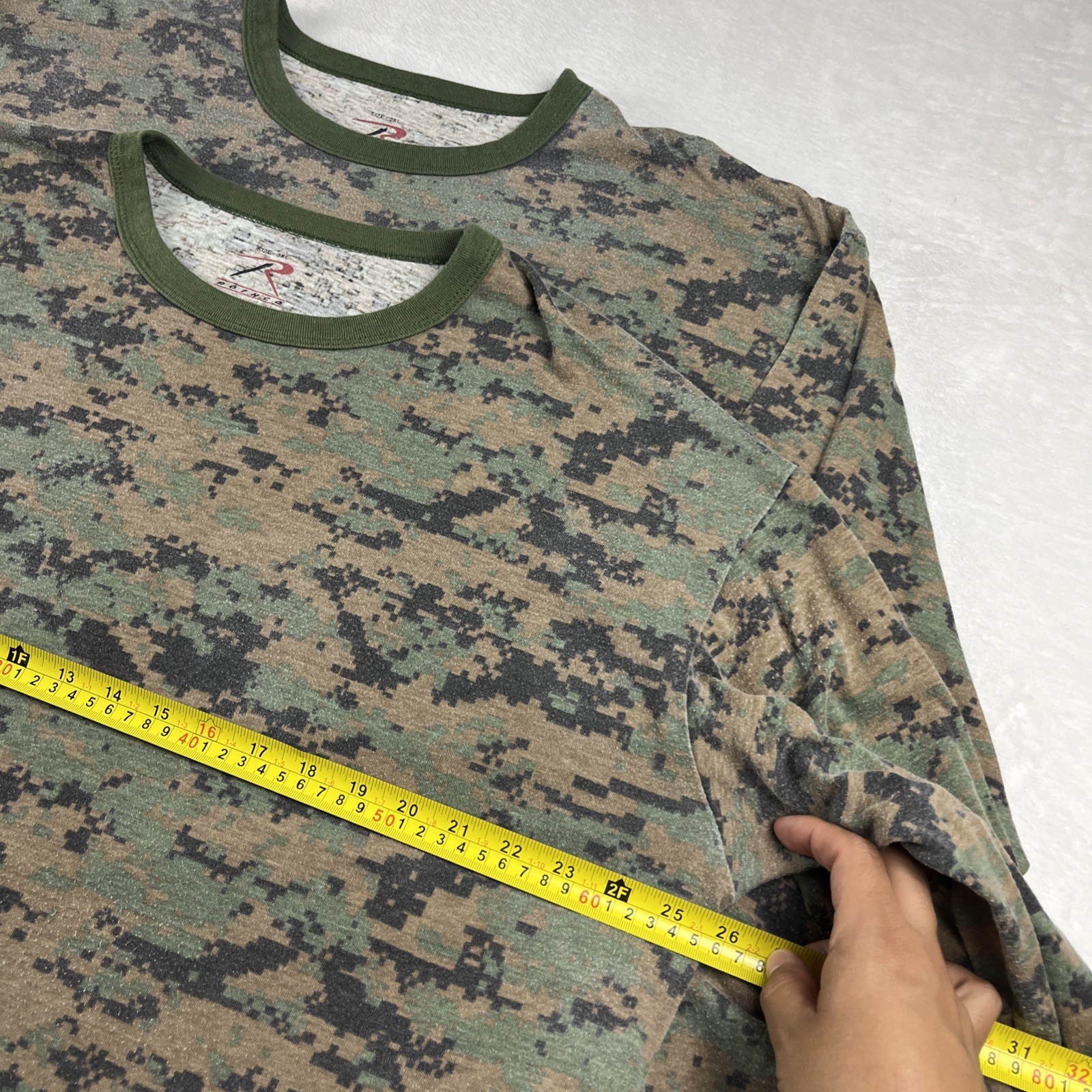 2 Rothco Woodland Digital Camo Shirt Men's Size 2XL Long Sleeve Jersey 5496 gallery