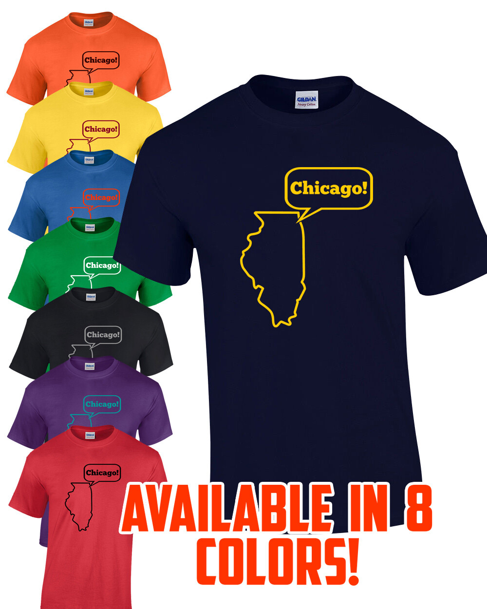 CHICAGO T-Shirt Multi Colors S-XL FREE S&H! hipster tourism cute fun souvenir gallery
