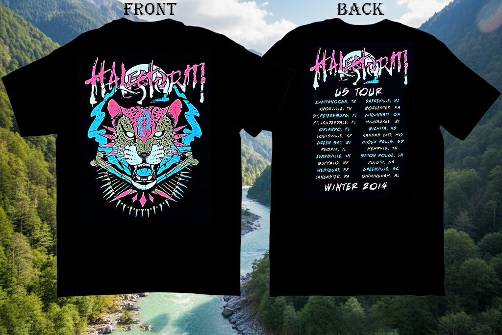 Halestorm Band Official Winter 2sides T-shirt S to 5XL SE338 FREE SHIPPING