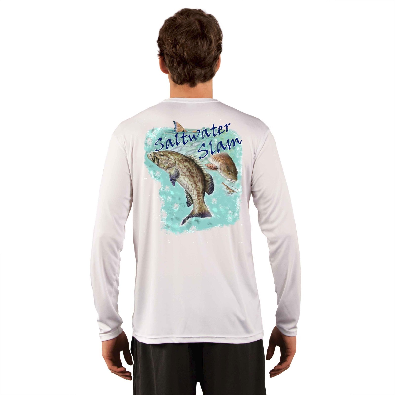 Microfiber Fishing Shirt Long Sleeve UPF Sun Protection Dri Fit Grouper Redfish gallery