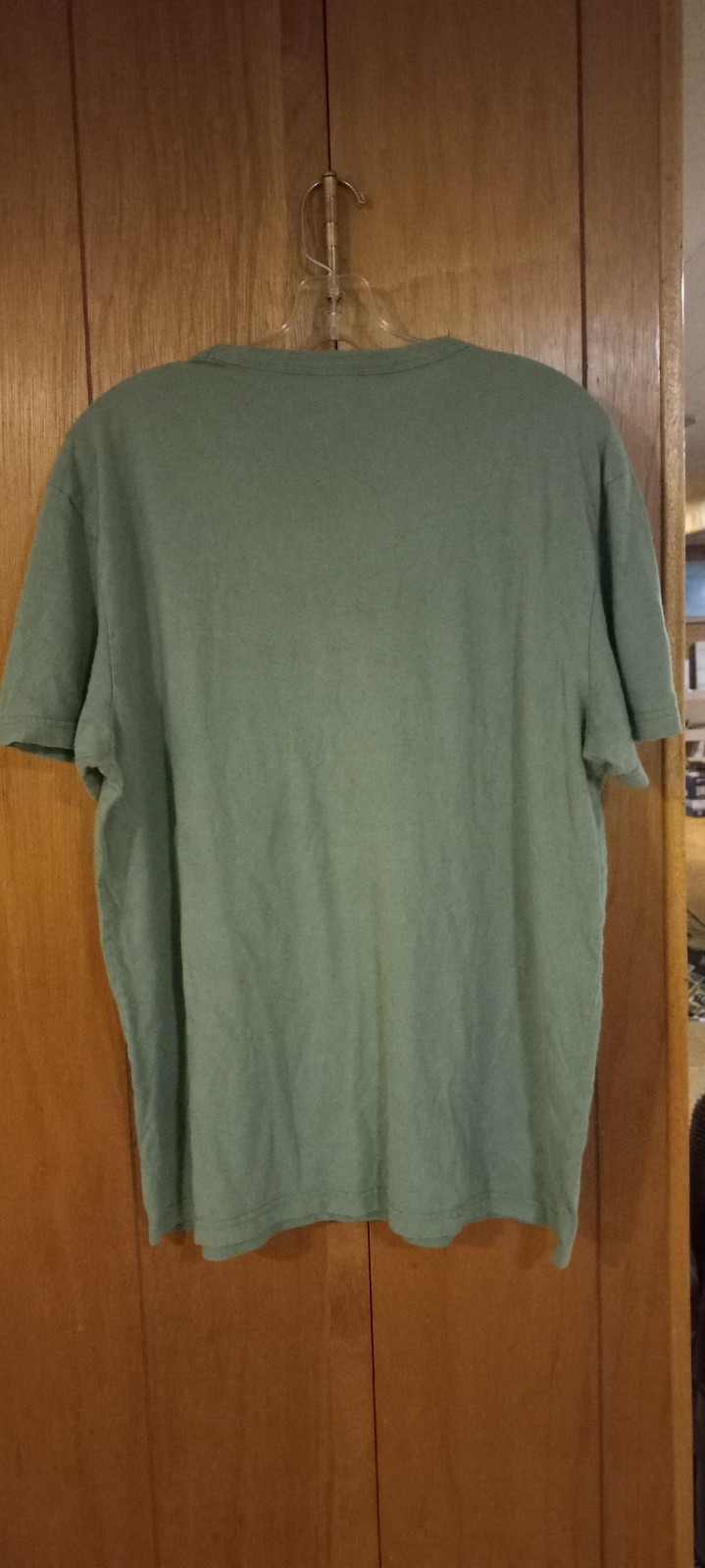 AMERICAN EAGLE Short Sleeve Army Green T-Shirt! Stretchable! Size Large gallery