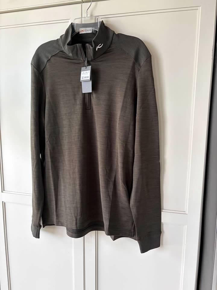 KJUS Liam TechWool Shirt Half Zip Long Sleeve Dark Olive L & XL- NWT gallery