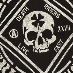 Y2K Affliction Tee Skull L Black Live Fast Death Rider Motor Club Sheer Shamrock