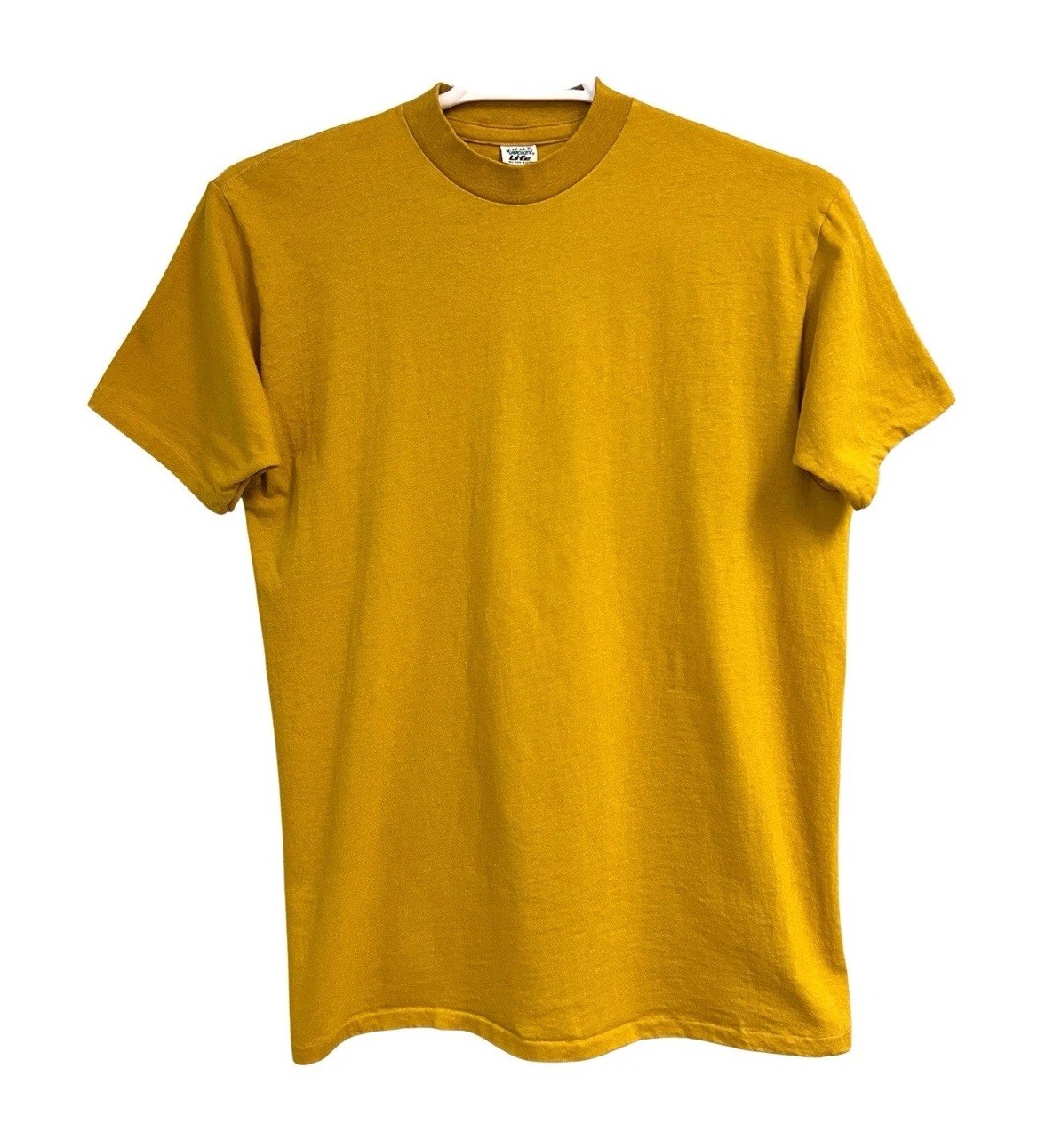 Vintage 70s Jockey Life Sun T Shirt Mustard Yellow Tee Mens XL Made in USA gallery
