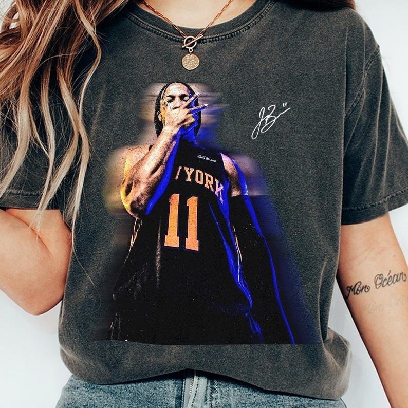 Vintage 90s Jalen Brunson Basketball Comfort Colors Shirt gallery