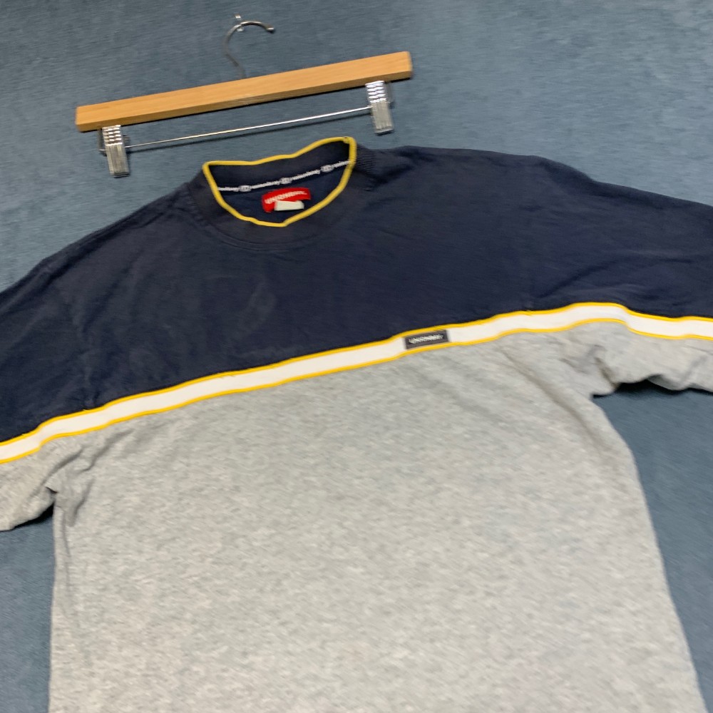 Unionbay T Shirt Mens XL Navy Gray Colorblock Short Sleeve Crew Neck Casual Wear gallery