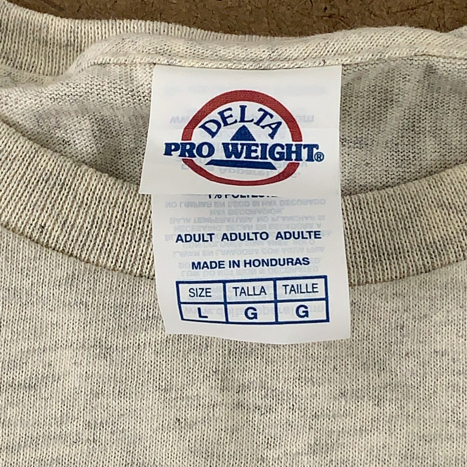Delta Adult Size Large Oatmeal Heather Ben Drankin' Graphic Short Sleeve T-Shirt gallery