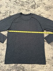 Lululemon Shirt Medium Men’s Blue Metal Vent Long Sleeve Athletic Fit Gym Train