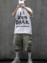 Niepce Men’s Dark Reflection Spray Paint Tee Streetwear Graphic Shirt