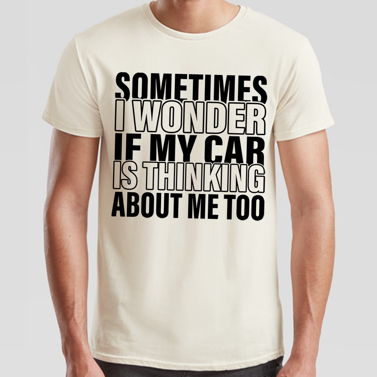 Sometimes I Wonder If My Car Hobbies Car Humor Mens Graphic Tee gallery