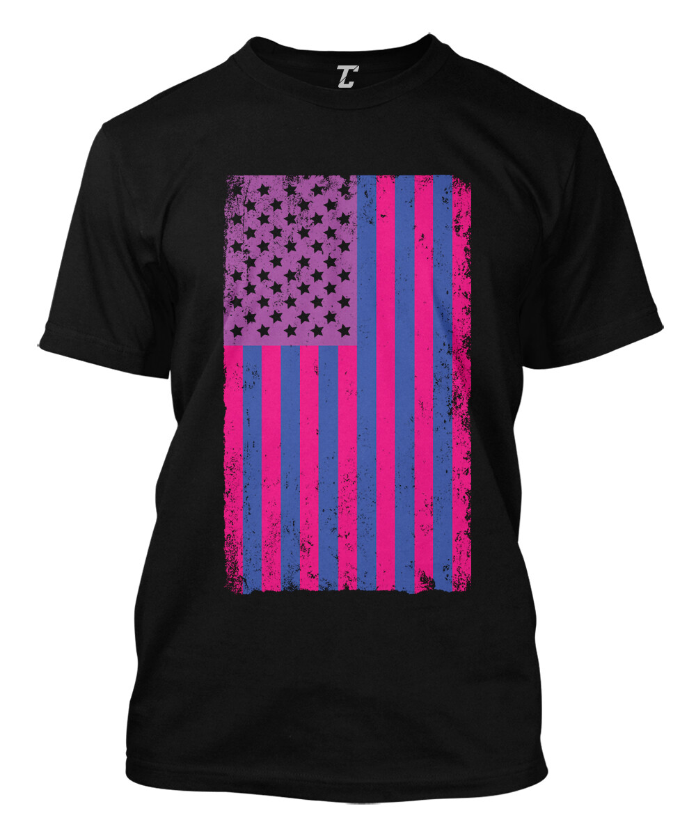 Bisexual American Flag – LGBTQ Supporter United States Men’s T-shirt