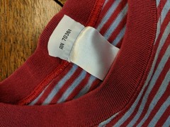 Vintage HRLA Tom & Jerry Tshirt Single Stitch Embroidered Red Grey Stripe XL