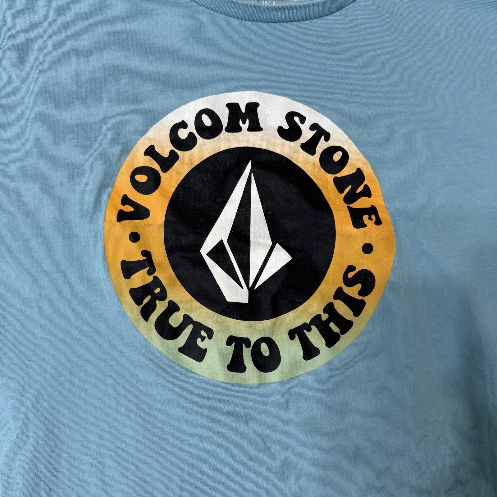 Volcom Stone True To This Blue Graphic T-Shirt Size Large gallery