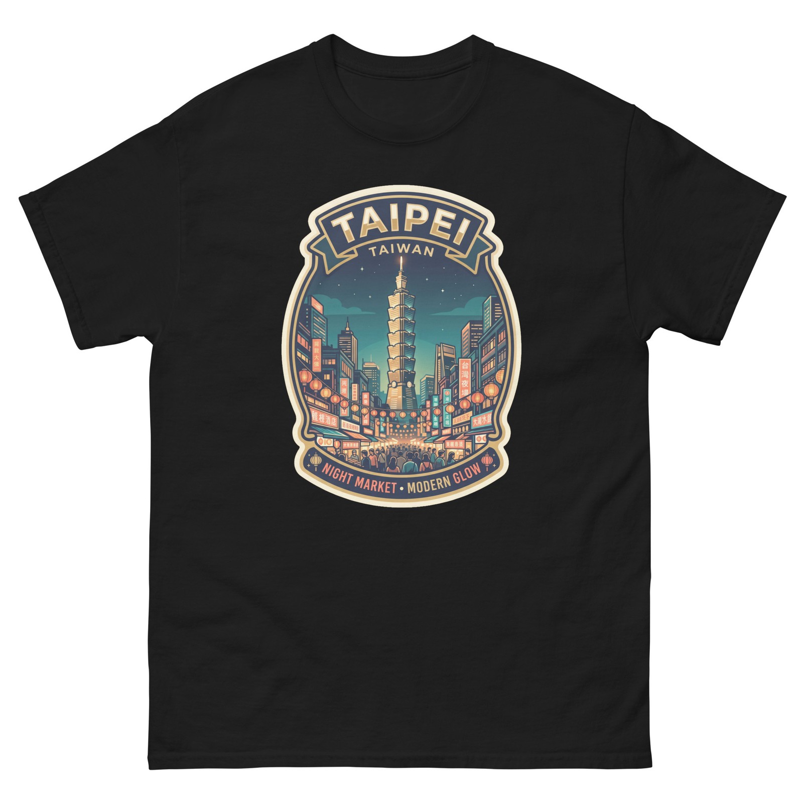 Taipei Taiwan Night Market Graphic T-Shirt Unisex Travel Tee gallery