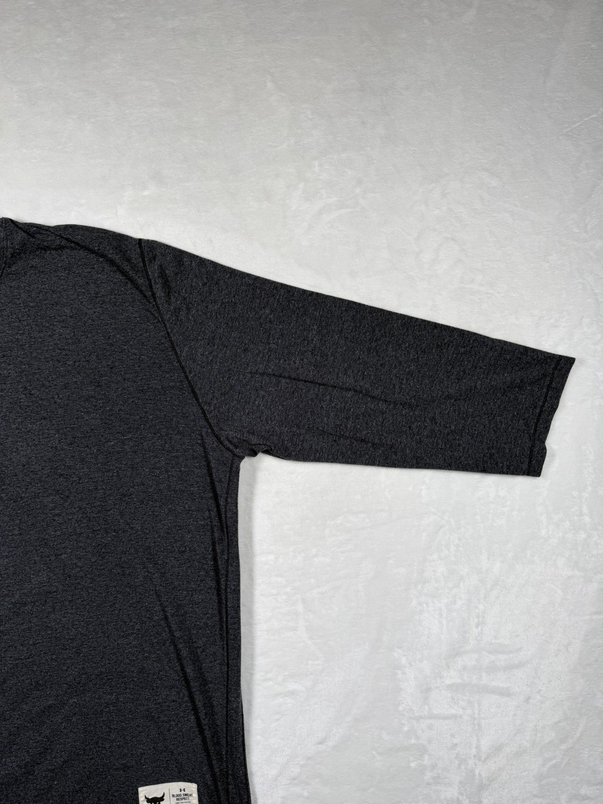 Under Armour Shirt Mens XL Project Rock Baseball 3/4 Sleeve Performance Gray gallery
