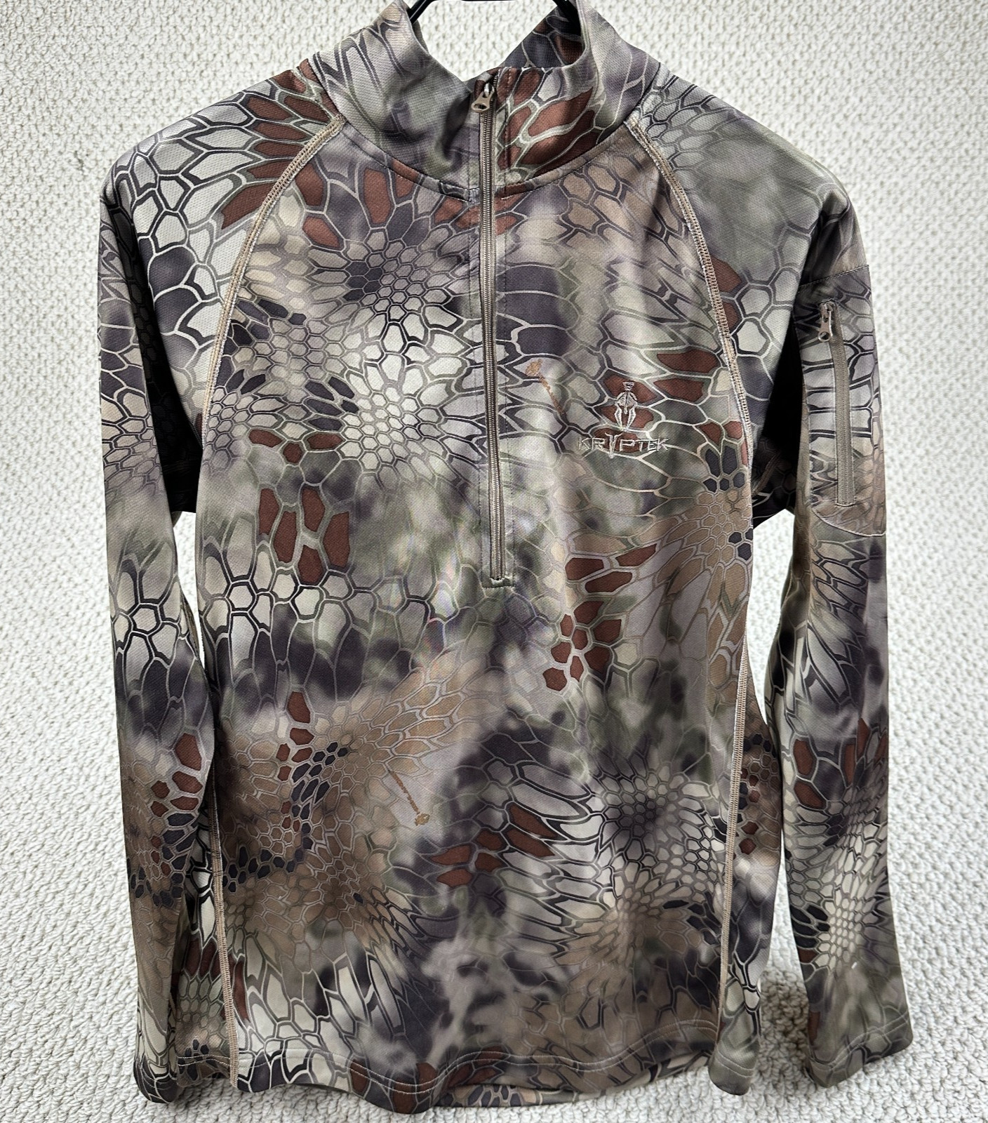 Kryptek Valhalla 1/4 Zip Pullover Mens S Highlander Camouflage Tactical Shirt gallery