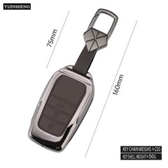 Zinc Alloy + PU Leather Car Key Case Cover For 2019-2025 Land Cruiser Highlander