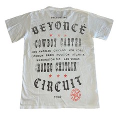 Beyonce Most Wanted Tee S White Cowboy Carter Tour 2025 Merch NEW *hole