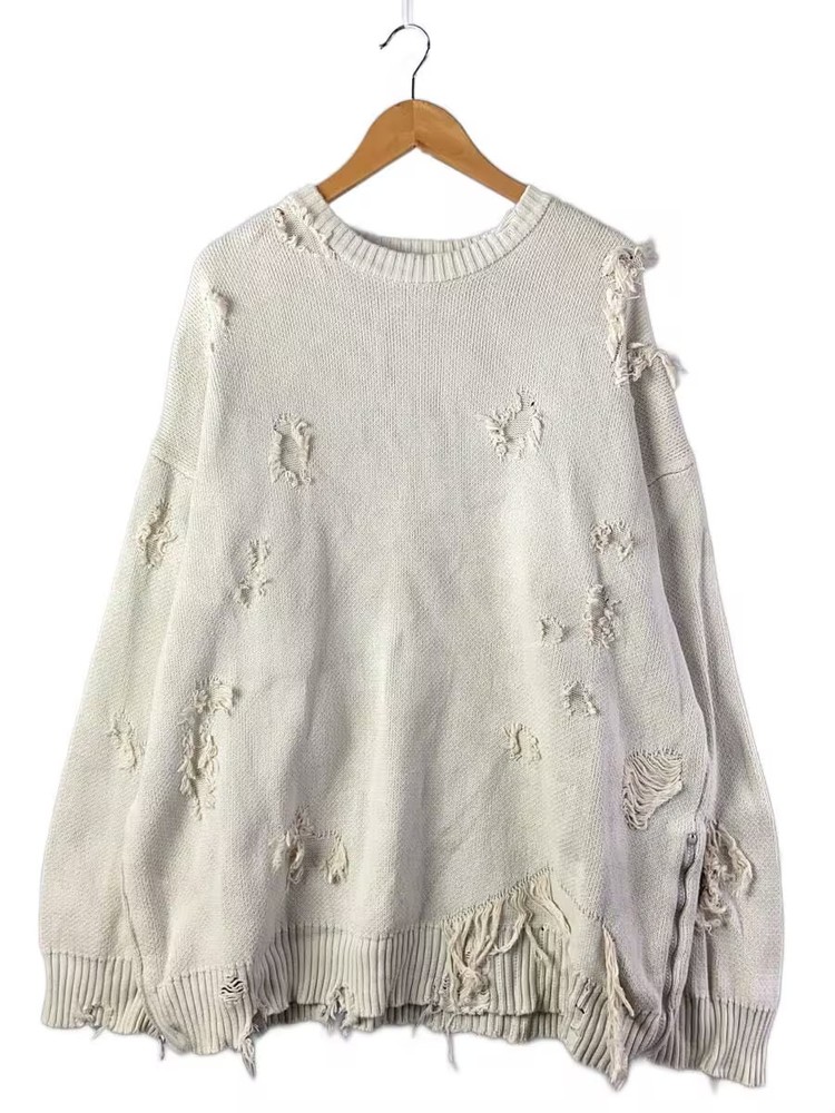 DANKE SCHON Knit Sweater (Lightweight) FREE Size Cotton WHT