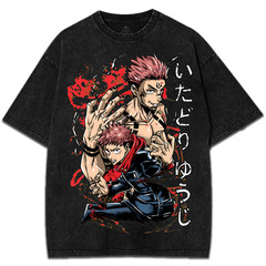 Distressed Graphic Tee Jujutsu Kaisen Gojo Satoru T-Shirt
