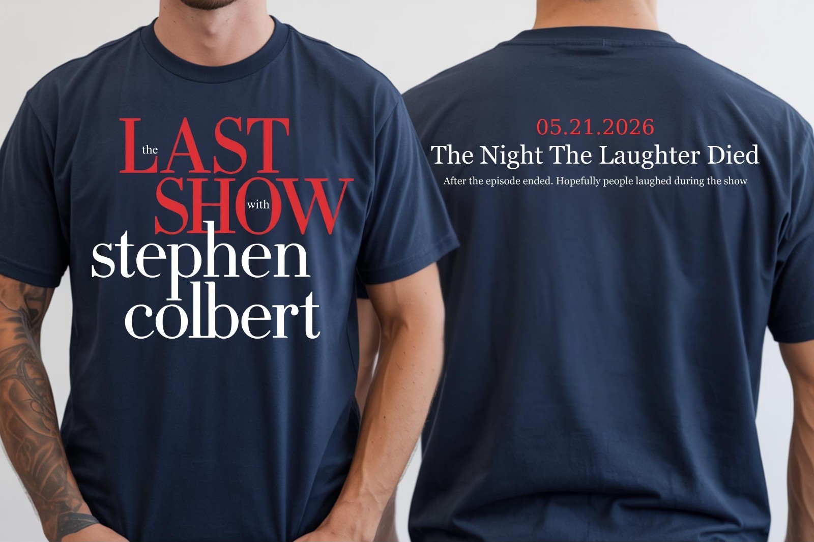 Late Night Final Show 2026 Shirt The Night The Laughter Died T-Shirt gallery