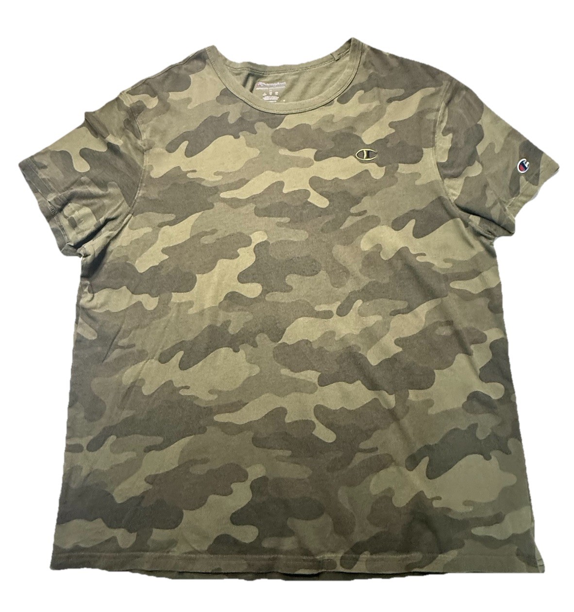 Champion Camo T Shirt Men’s XL Green Military Short Sleeve Logo Cotton Tee gallery