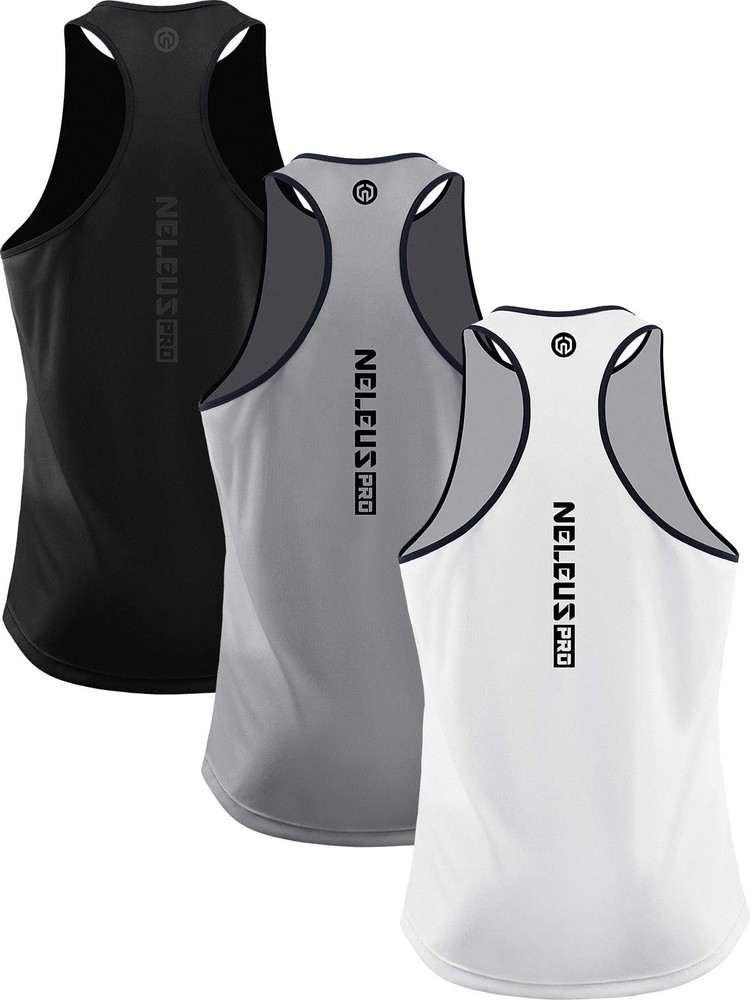 NELEUS Men’s 3 Pack Athletic Tank Tops Lightweight UPF 50+ Sun Protection SPF…