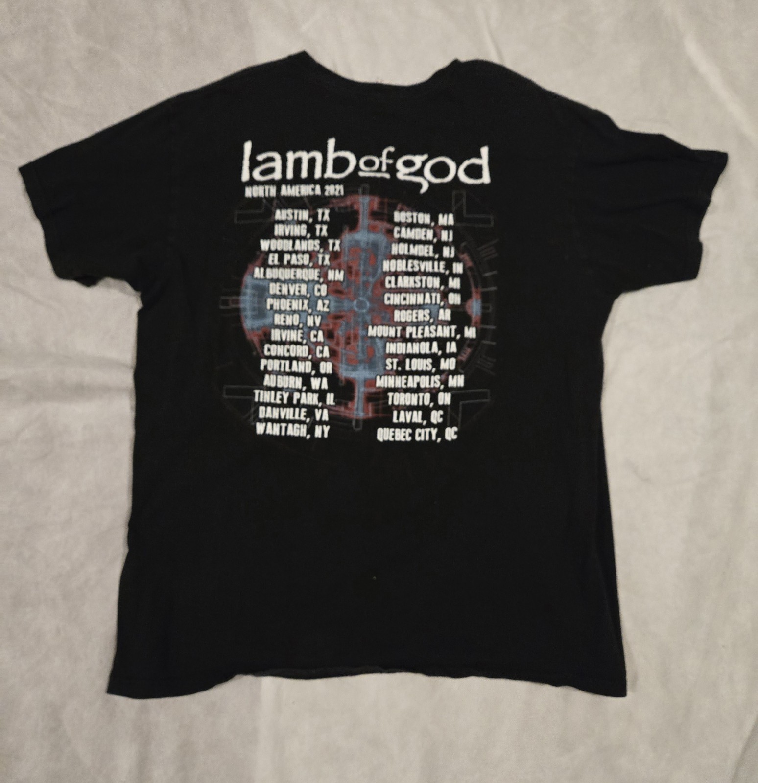 Lamb of God Heavy Metal Tour T-Shirt Size XL Pet And Smoke Free Home gallery