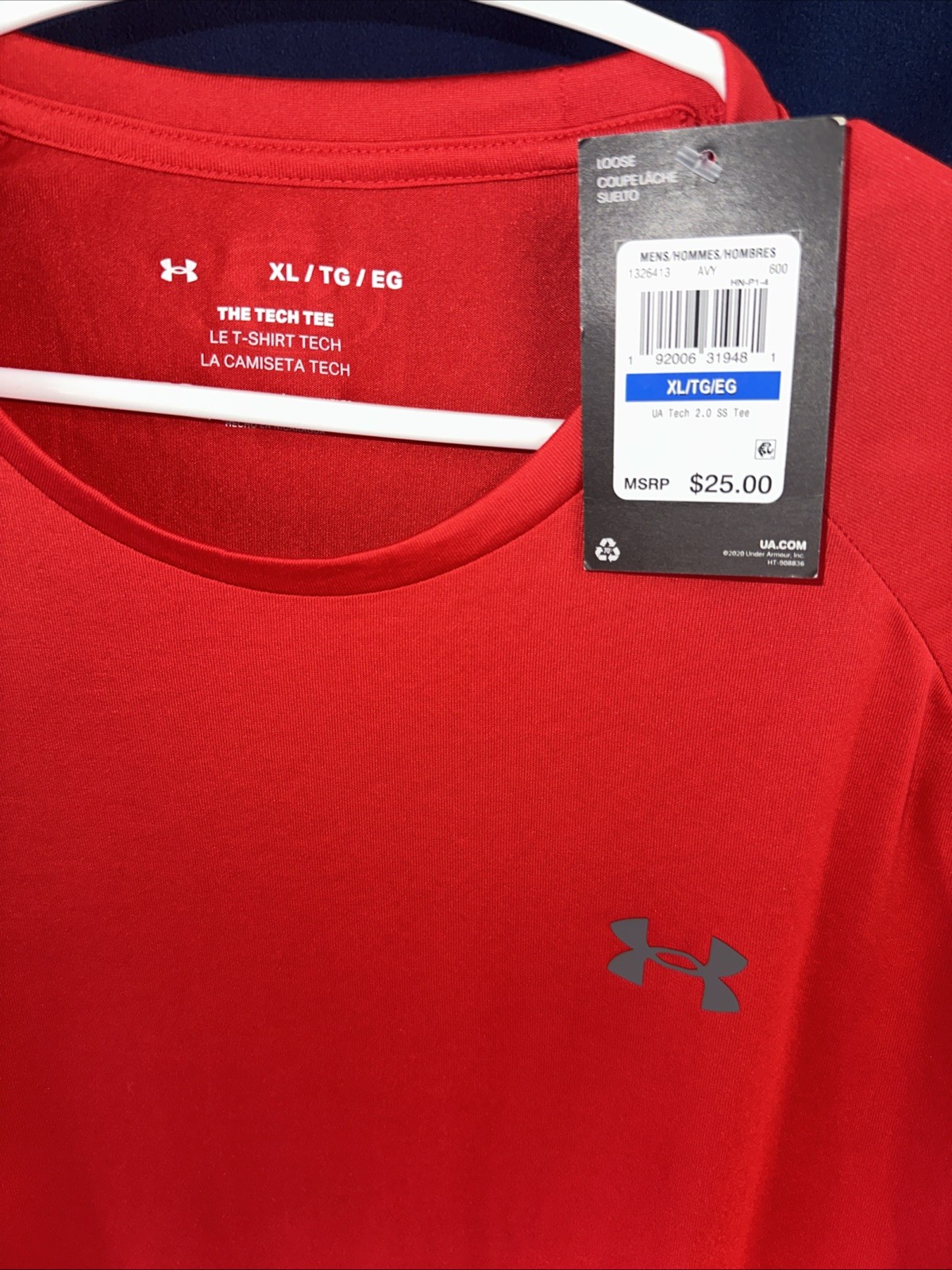 Under Armour 1326413 Men's UA Tech 2.0 Short Sleeve T-Shirt Red, X-Large gallery