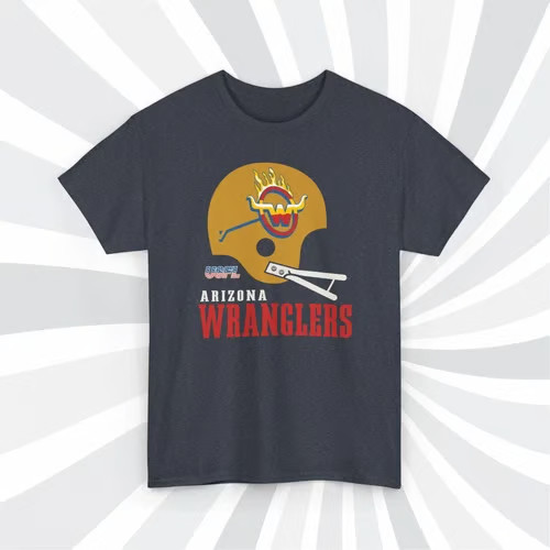 Arizona Wranglers 1983 USFL Vintage Football Navy Heather T-Shirt – Cardinals