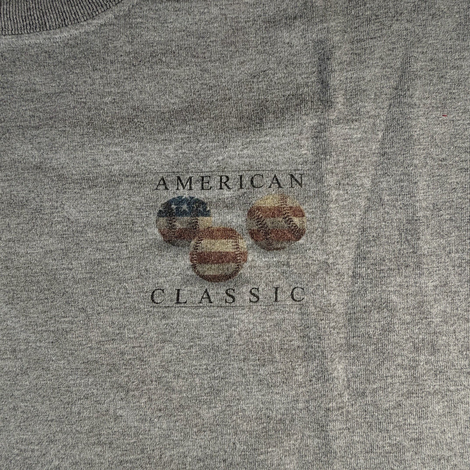 Gildan Mens American Classic Baseball T-Shirt Gray XL Sports Summer America gallery