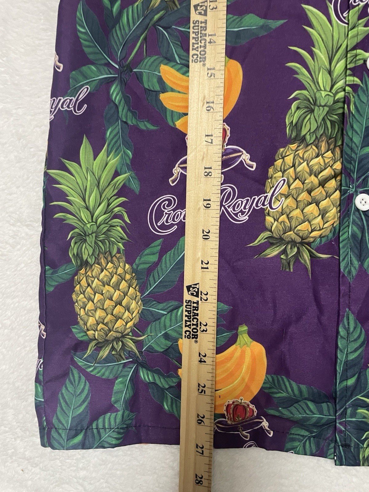 CROWN ROYAL Size S Mens s/s button up tropical pattern shirt Hawaiian Shirt gallery