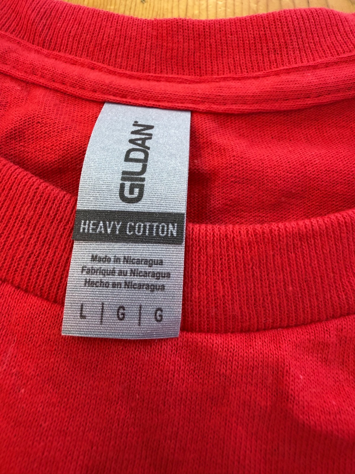 Gildan G500 Heavy Cotton T-Shirt Short Sleeve 100% Cotton RED SZ L F14 NWOT gallery