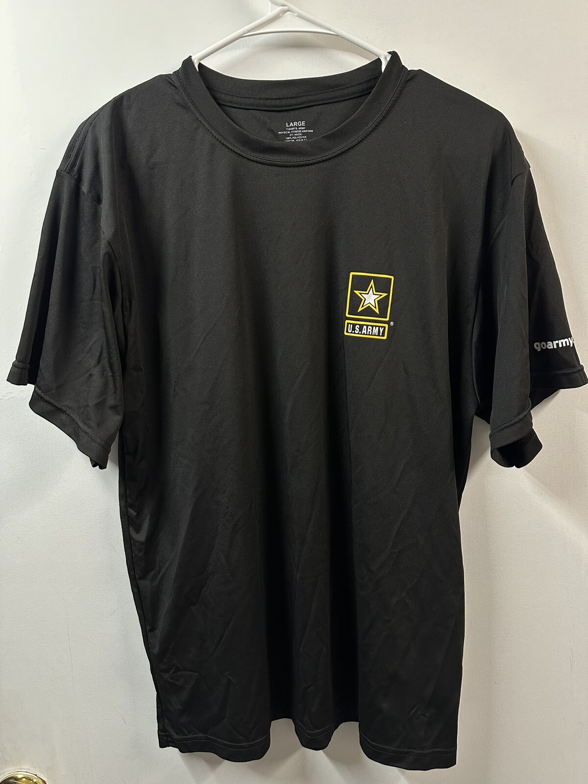 US Army Black and Gold Ft Knox Fitness PT Large T-Shirt Short Sleeve