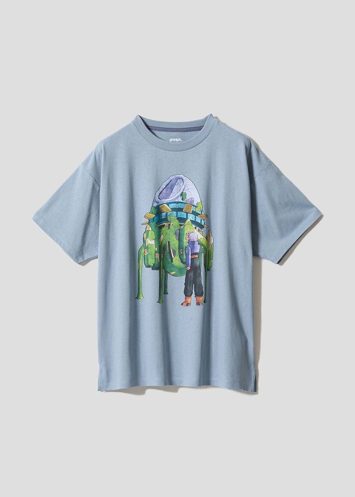 Graniph Dragon Ball Z Time Machine Big Silhouette T-Shirt Size SS Anime Japan