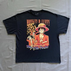 One Piece Monkey D. Luffy T Shirt Mens Size 2XL XXL Black Anime Cartoon Modern