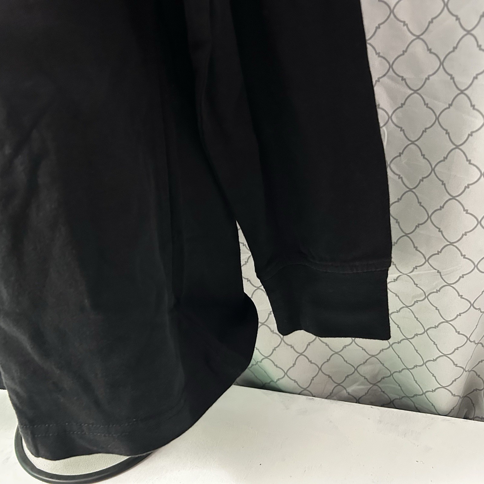 SADDLEBRED Long Sleeve T-Shirt Large Black NWT Solid Blank Plain Casual Dress gallery