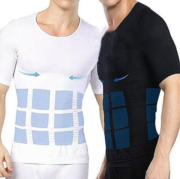 Men Slimming Tummy Control Tank Top Body Shaper Belly Chest Compression Shirt gallery