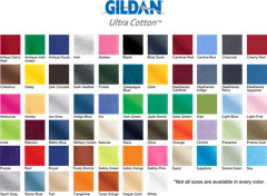 12 CUSTOM SCREEN PRINTED T-SHIRTS – 1 COLOR PRINT/1 SIDE – 100% COTTON GILDAN TE