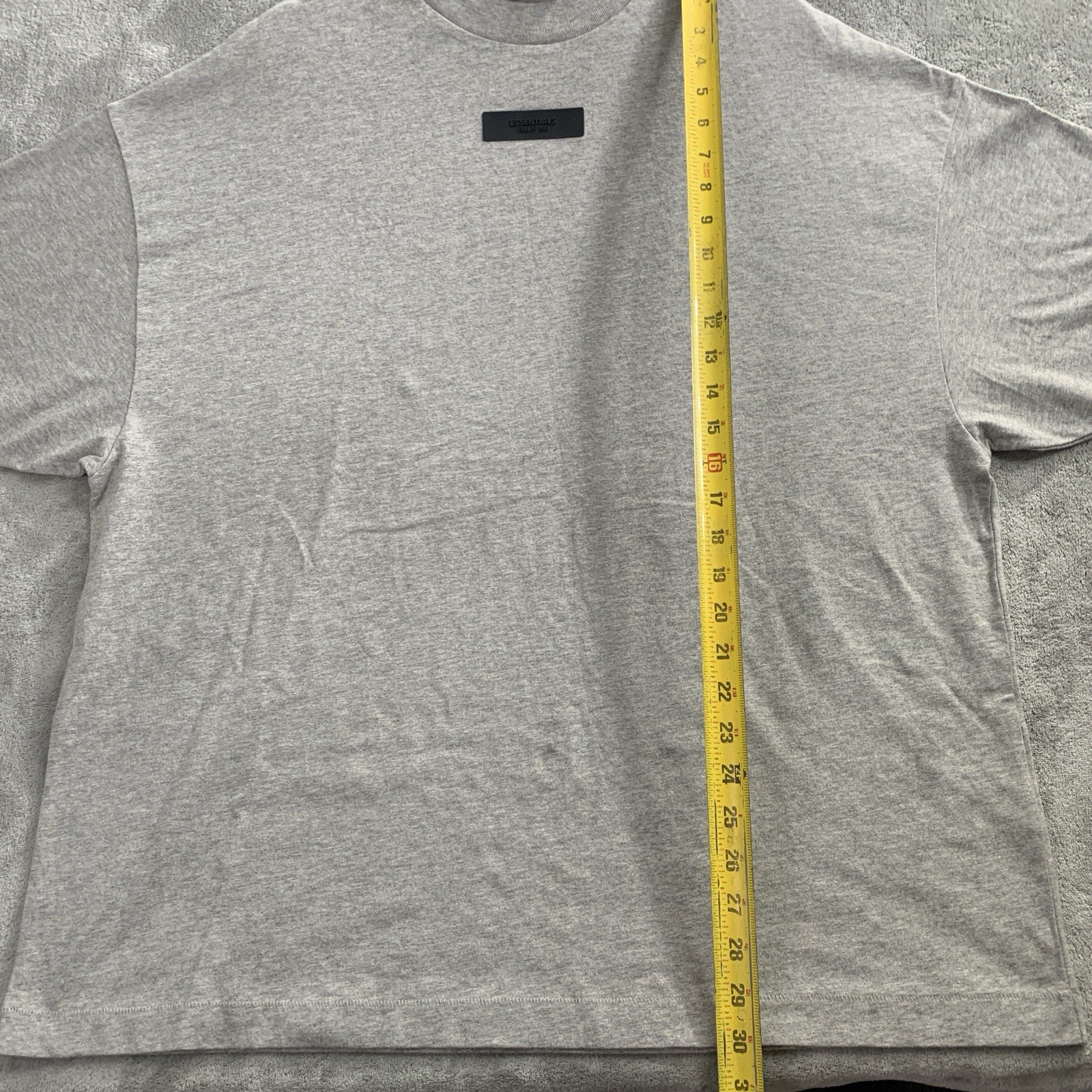 Fear of God Essentials Crewneck Shirt II Mens Small Light Heather Gray Oversized gallery