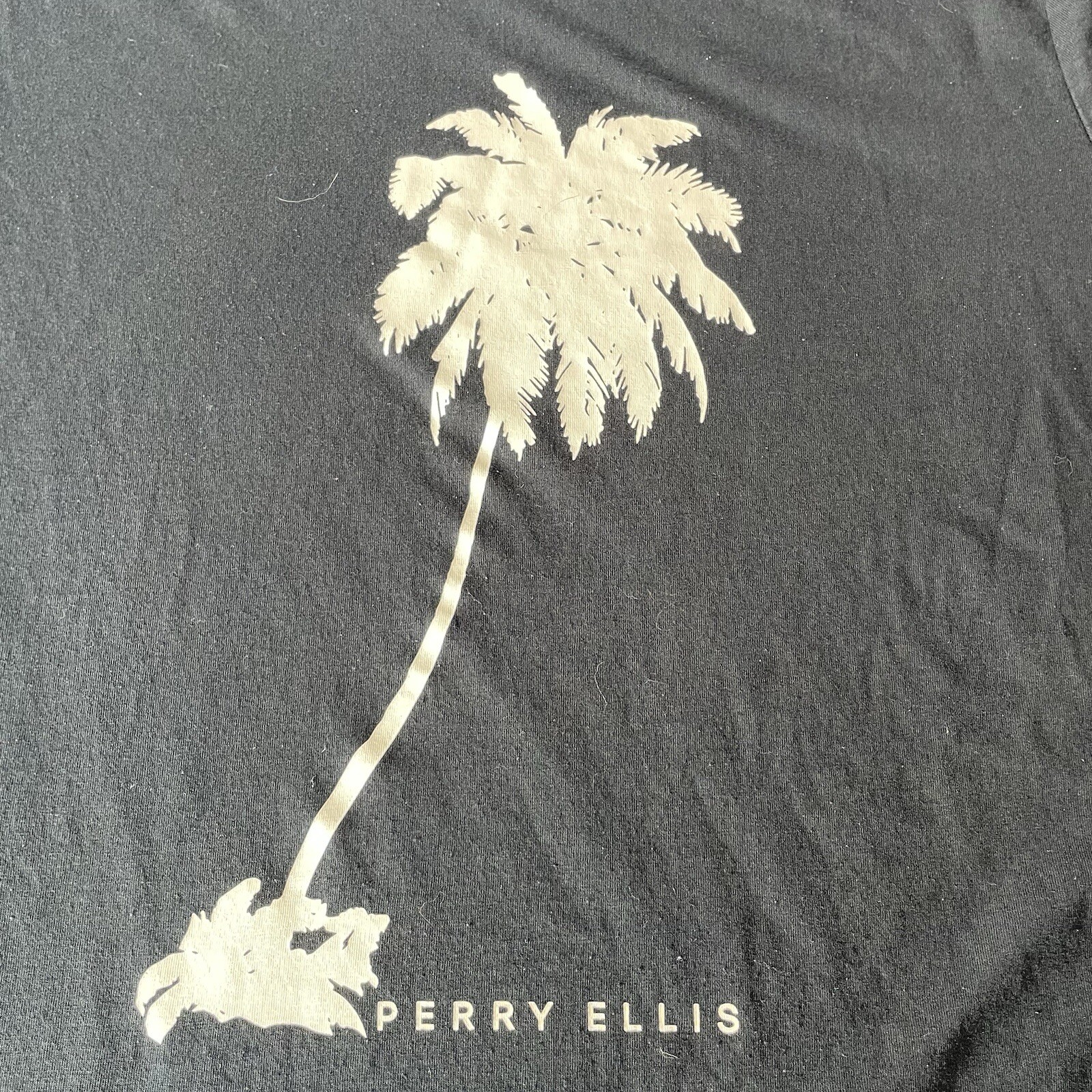 Perry Ellis Men’s Short Sleeve Black Logo T-Shirt Large gallery