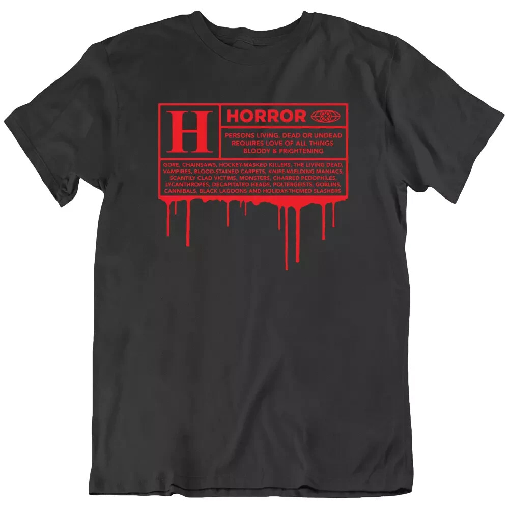 Rated H For Horror Scary Funny Movie Fan T Shirt Tee Gift New gallery