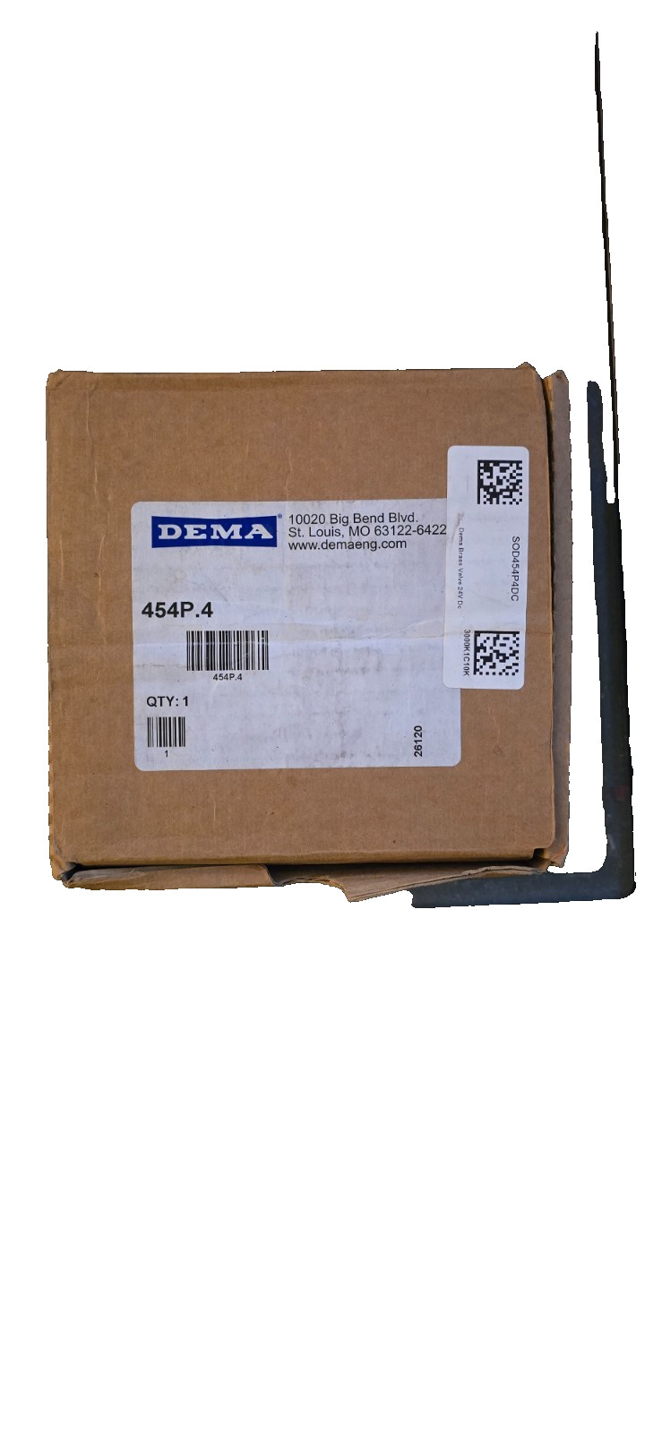 Dema 454P.4D Normally Closed Valve with 24VDC Junction Box Coil – 1200 PSI