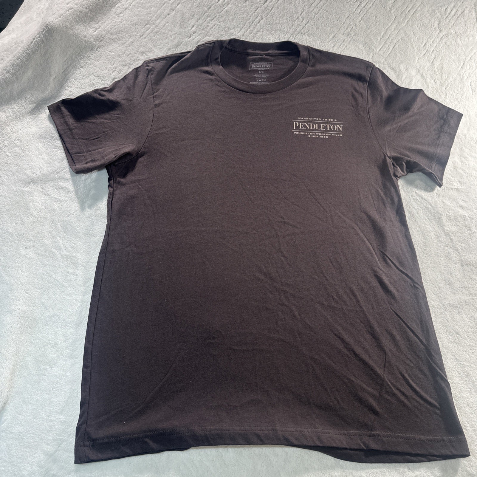 Pendleton Men’s graphic T Shirt Brown Short Sleeve Outdoors Camping LARGE NWOT gallery